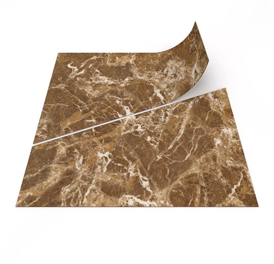 Vinyl Tiles Allura LVT Dryback 0.55 DR5 Material Ochre Marble Trapezoid Click Lock 19-11/16" x 19-11/16"