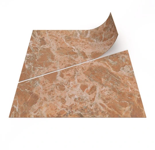 Vinyl Tiles Allura LVT Dryback 0.55 DR5 Material Peach Marble Trapezoid Click Lock 19-11/16" x 19-11/16"
