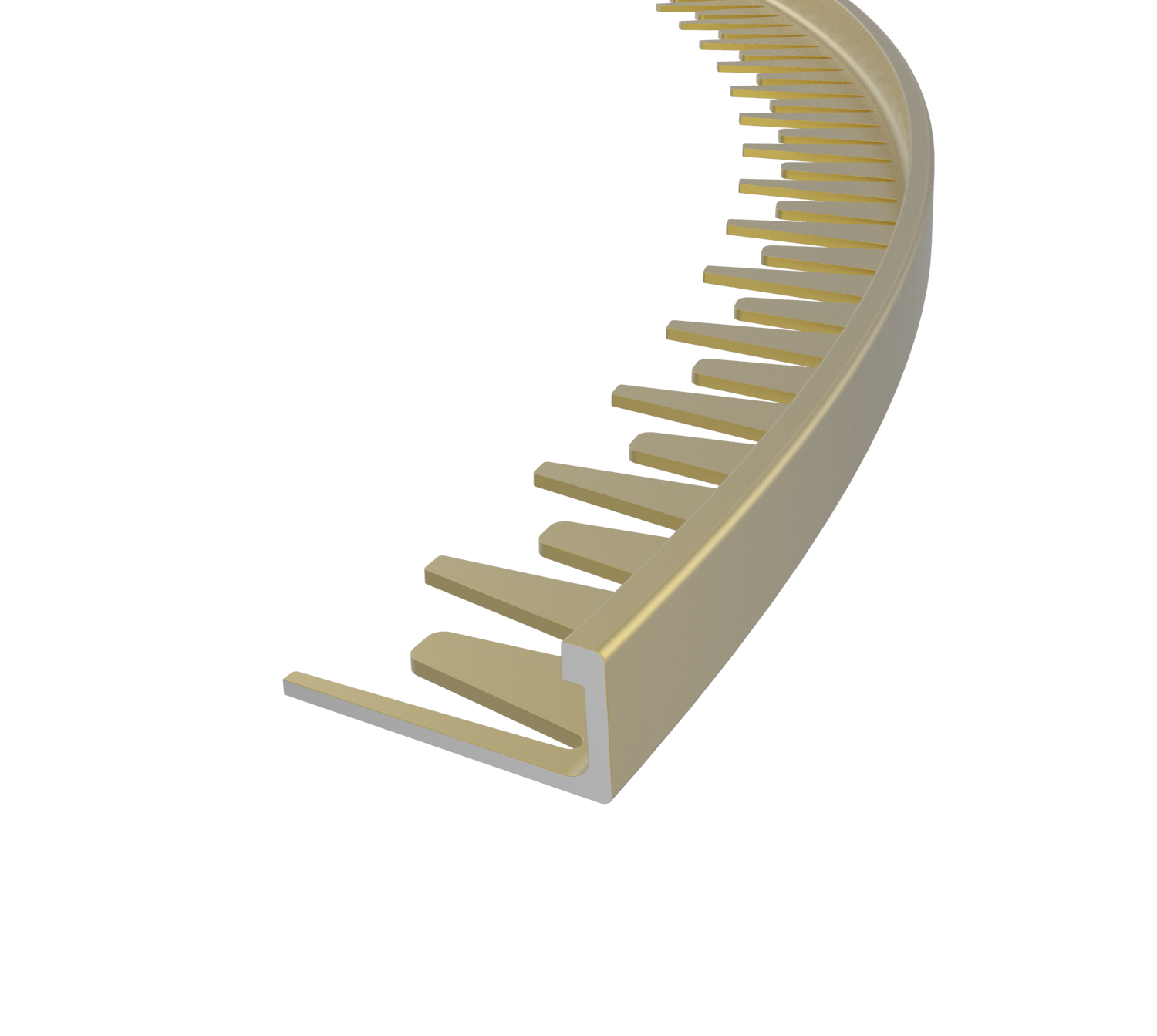 L-Shape Edge 1/2 in. Satin Brass Profile L-Shape Edge 1/2 in. Satin Brass Profile