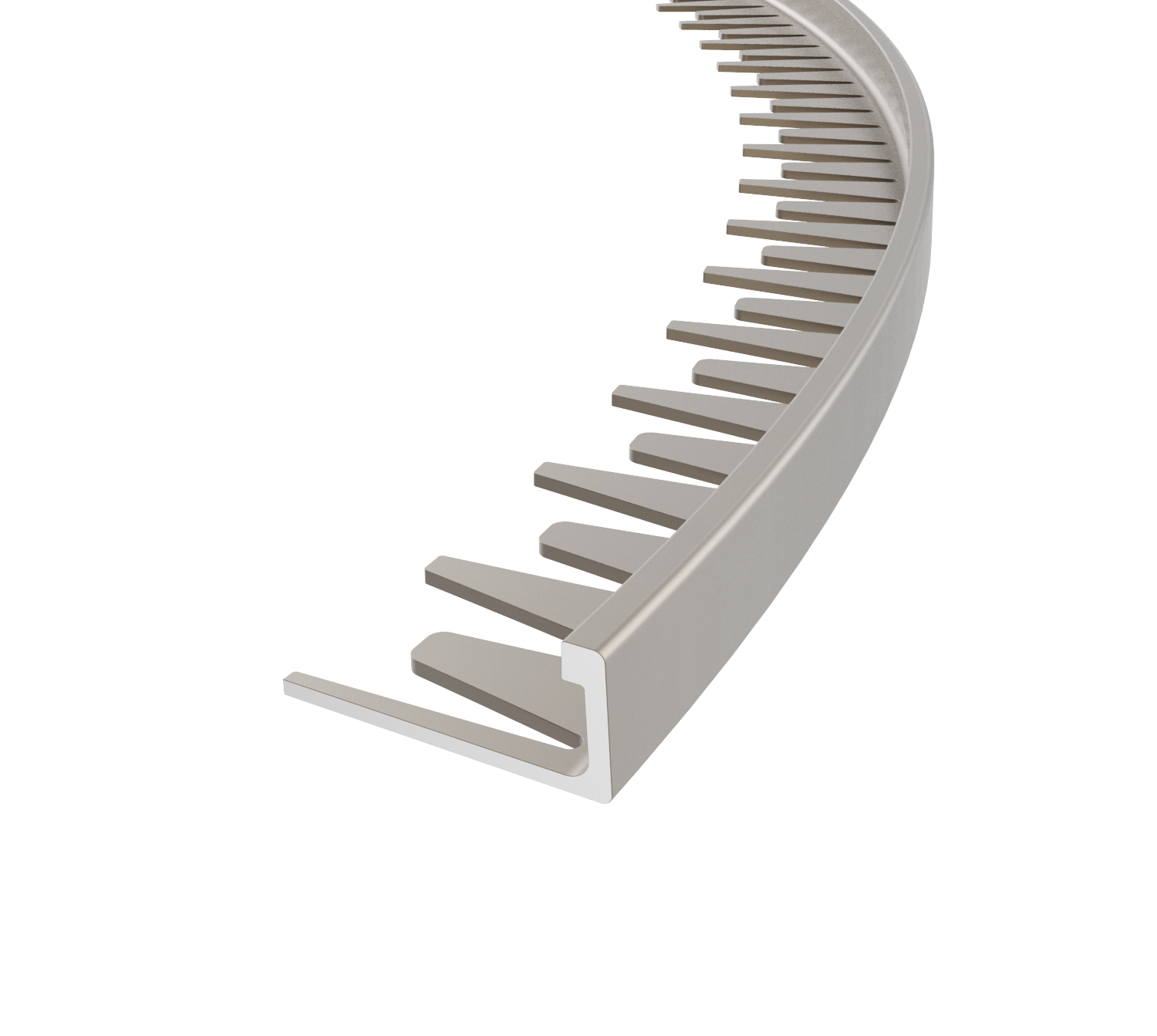 L-Shape Edge 5/16 in. Brushed Nickle Anodized Aluminum Profile L-Shape Edge 5/16 in. Brushed Nickle Anodized Aluminum Profile