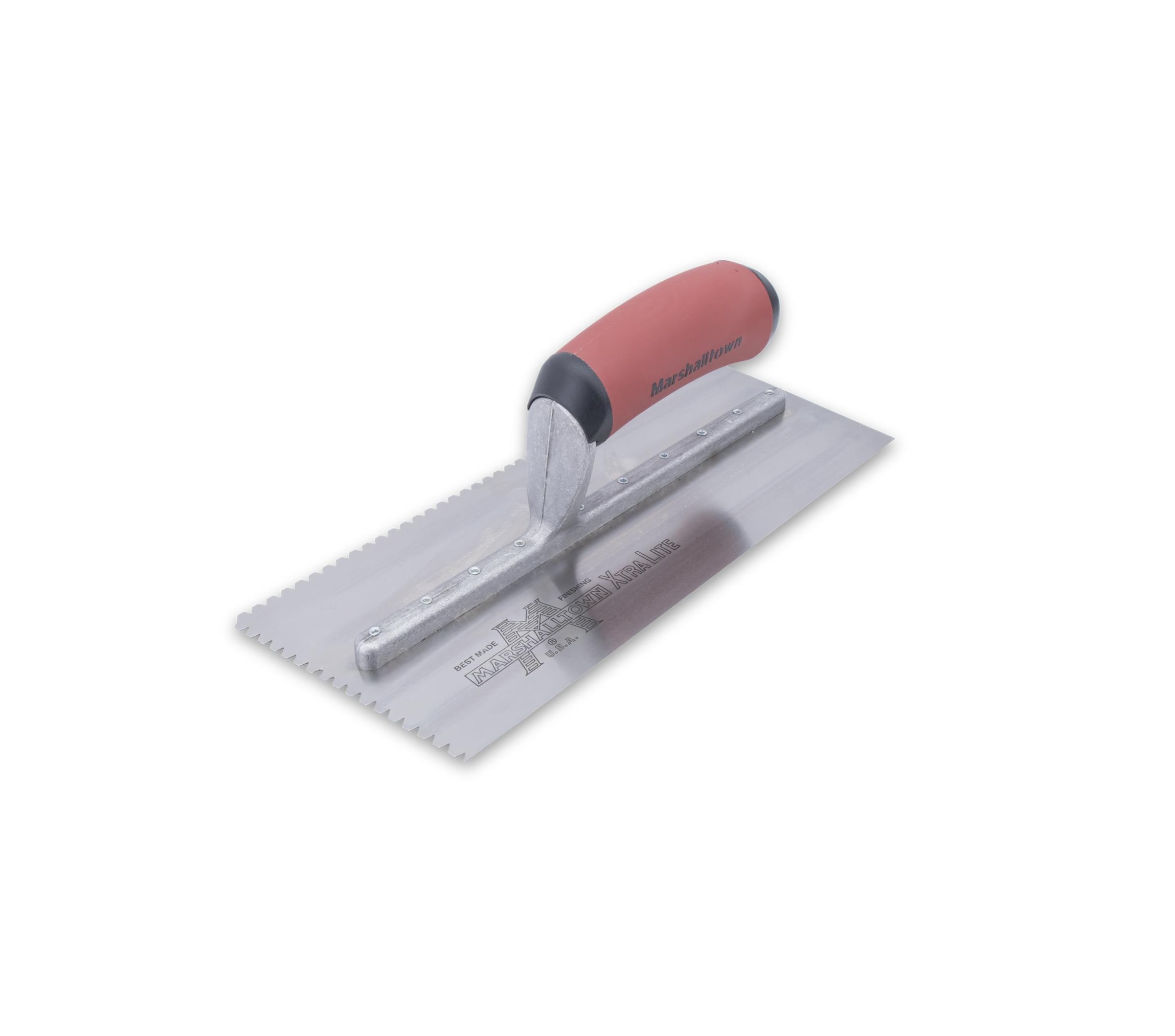 Soft Grip Handle High Carbon Steel Finishing Trowel, Square Notch 1/2
