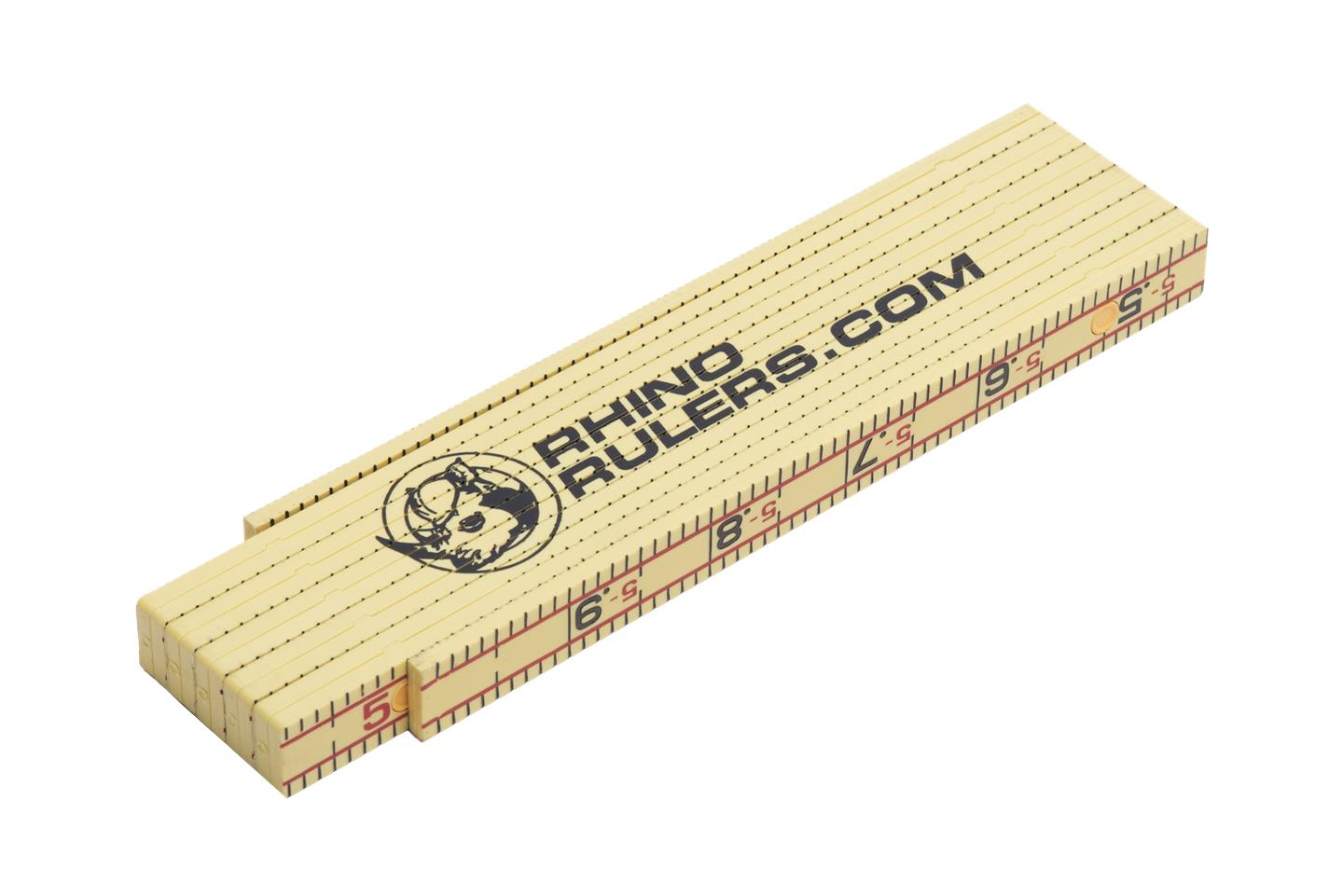 Folding Ruler Rhino Fiberglass 6' with Engineer's Scale