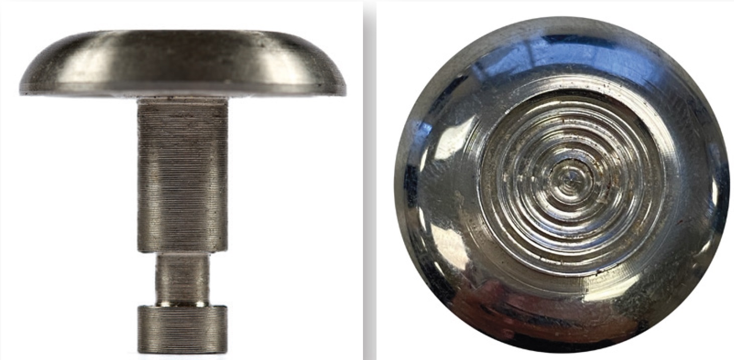 Advantage One Individual Domes Concentric Rings Stainless Steel 7/8"