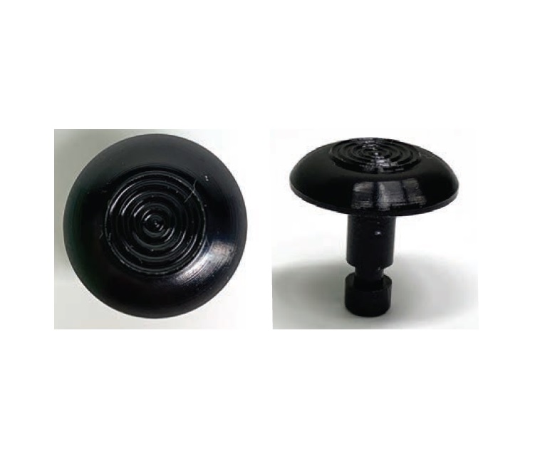 Advantage One Individual Domes Concentric Rings Aluminum Black 7/8"
