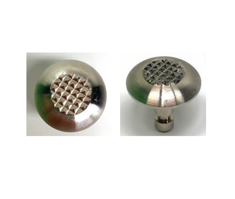 Tactile Tile Advantage One with Domes with Concentric Rings Center Stainless Steel 12" x 12"