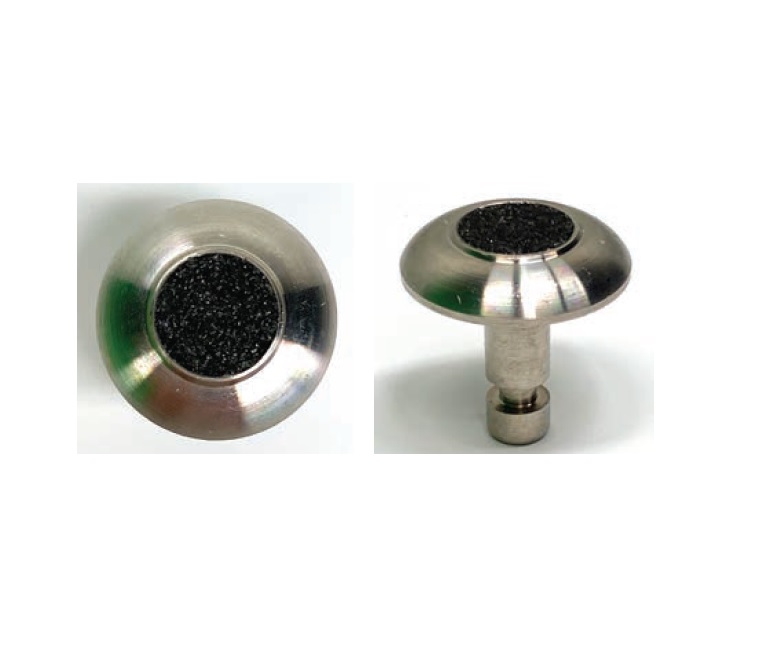 Tactile Tile Advantage One with Domes with Black Carborundum Center Stainless Steel 12" x 12"
