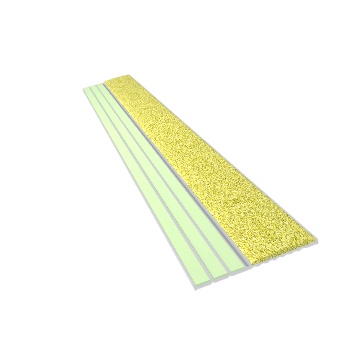 Ecoglo E20 Photoluminescent Step Edge Contrast Strip with Yellow Anti-Slip Strip 1.5" (Sold in Linear Feet)