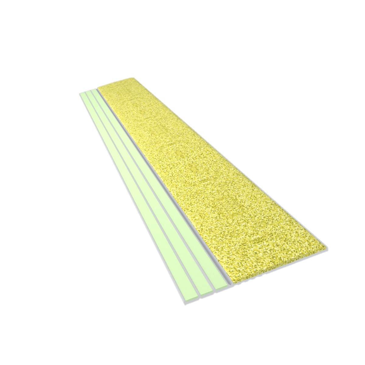 Ecoglo E30 Photoluminescent Step Edge Contrast Strip with Yellow Anti-Slip Strip 2" (Sold in Linear Feet)