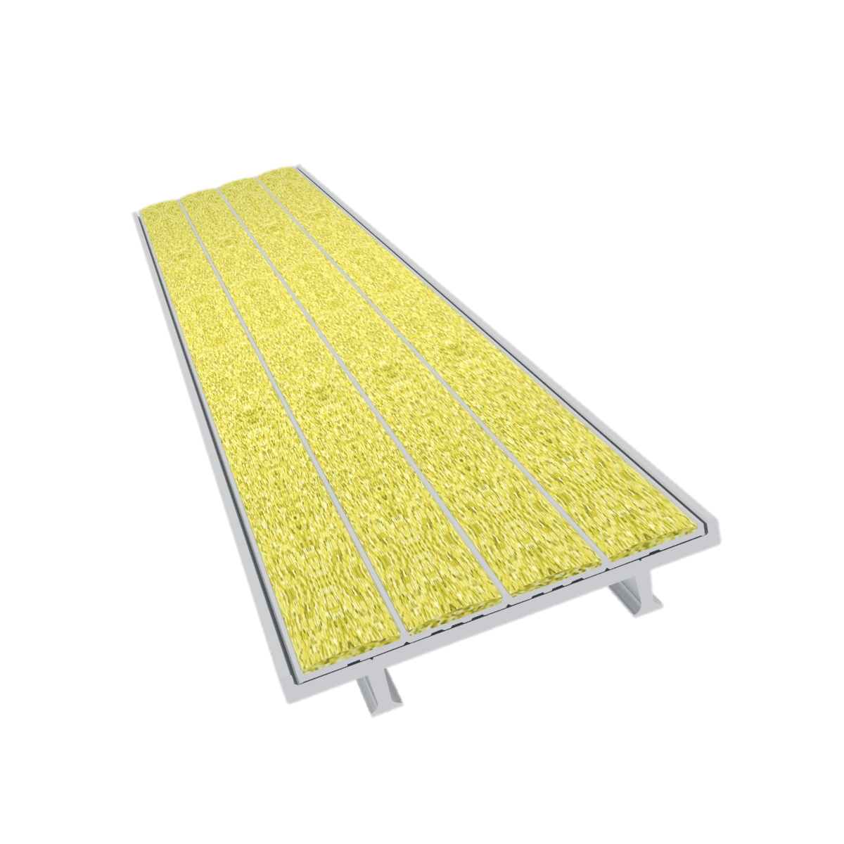 Ecoglo S1-N30 Nez de marche à encastrer avec bande antidérapante jaune 2.1" (vendu en pied linéaire)