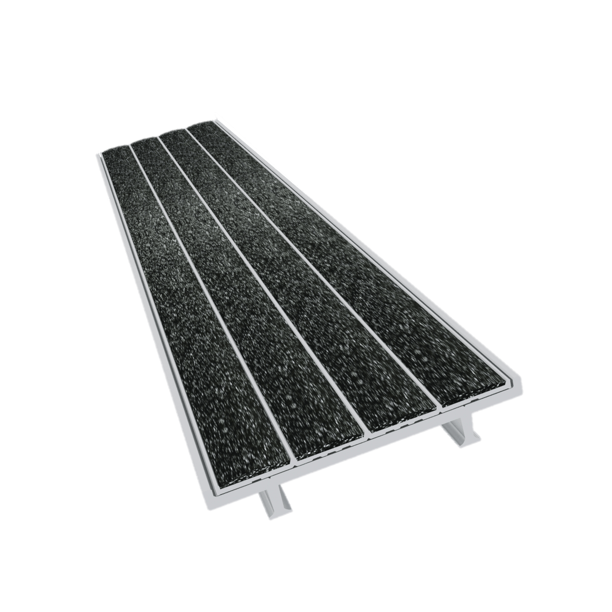 Ecoglo S1-N30 Cast in Place Stair Nosing with Black Anti-Slip Strip 2.1" (Sold in Linear Feet)