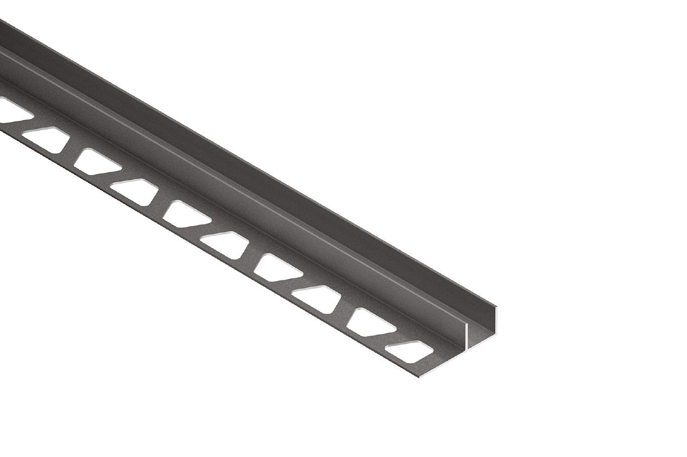 DECO-SG Decorative Edge-Protection Trim with Shadow Gap Anodized Aluminum Dark Anthracite 1/2" (12.5 mm) x 9/16" x 8' 2-1/2"