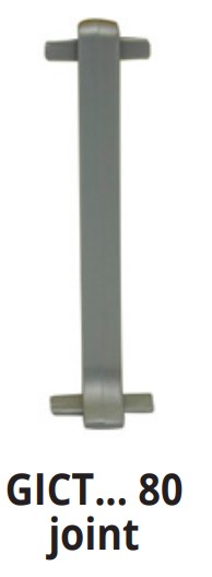 Connector for Skirting 100 Metal Wall Base Satined Stainless Steel (Pack of 2)