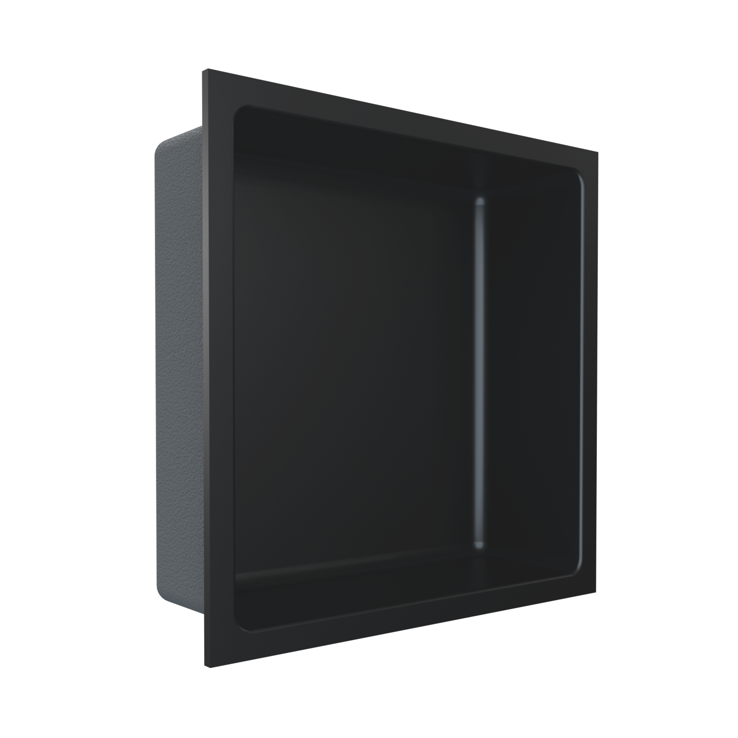 Shower Niche Stainless Steel Black 12" x 12"