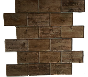 Mosaic Glass Mosaics Brown Glossy 12" x 12"