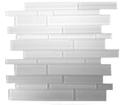 Mosaïque Glass Mosaics Skyline Bianco Lustré 12" x 12"