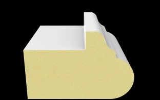 Back Band Casing Small Line Colonial - 7/8" (22 mm) x 1-5/16" x 12'