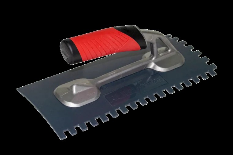 Rubi - TECH-FLEX U-Notched Trowel 6 mm x 8 mm with Handle On Top ...