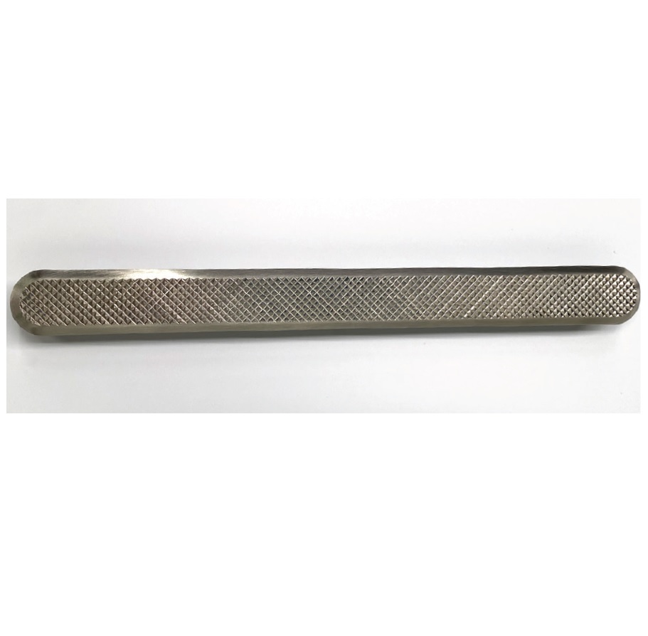 Tactile Tile Advantage One with Bars with Cross Hatch Pattern Stainless Steel 12" x 12"