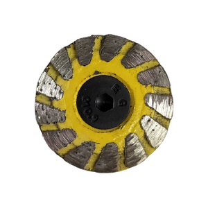 Grinder Mini Turbo Segmented Blade Mounted onto 5/8"-11 Threaded Adapter CAMT 31/32"