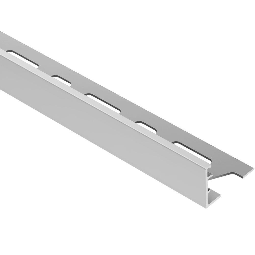 Schluter Systems Schiene 0.75-in W x 98.5-in L Satin Anodized Aluminum L-angle Tile Edge Trim Schluter Systems Schiene 0.75-in W x 98.5-in L Satin Anodized Aluminum L-angle Tile Edge Trim