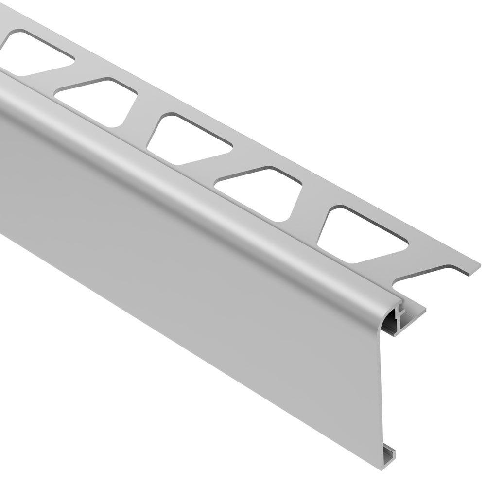 Schluter Systems Rondec-Step 0.375-in W x 98.5-in L Satin Nickel Aluminum Step Tile Edge Trim Schluter Systems Rondec-Step 0.375-in W x 98.5-in L Satin Nickel Aluminum Step Tile Edge Trim