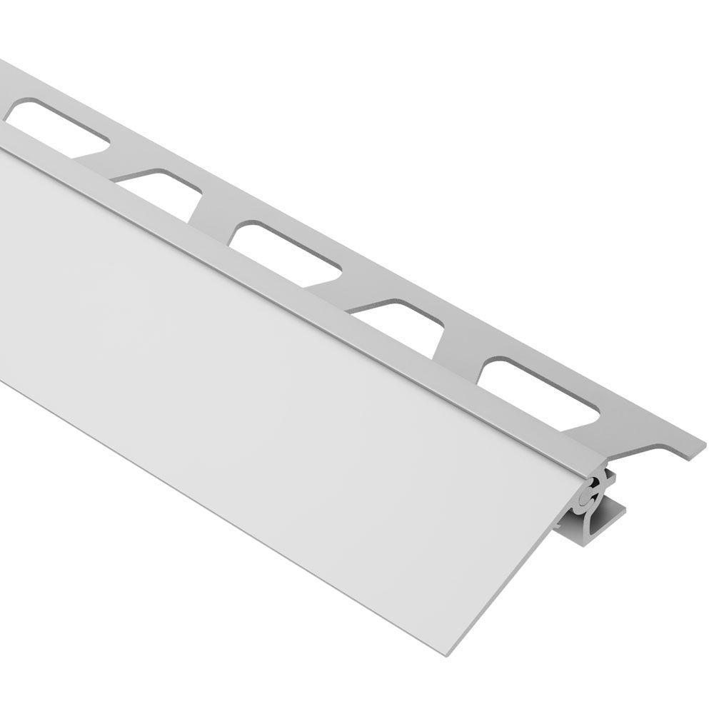 Schluter Systems Reno-V 0.375-in W x 98.5-in L Satin Anodized Aluminum Reducer Tile Edge Trim Schluter Systems Reno-V 0.375-in W x 98.5-in L Satin Anodized Aluminum Reducer Tile Edge Trim