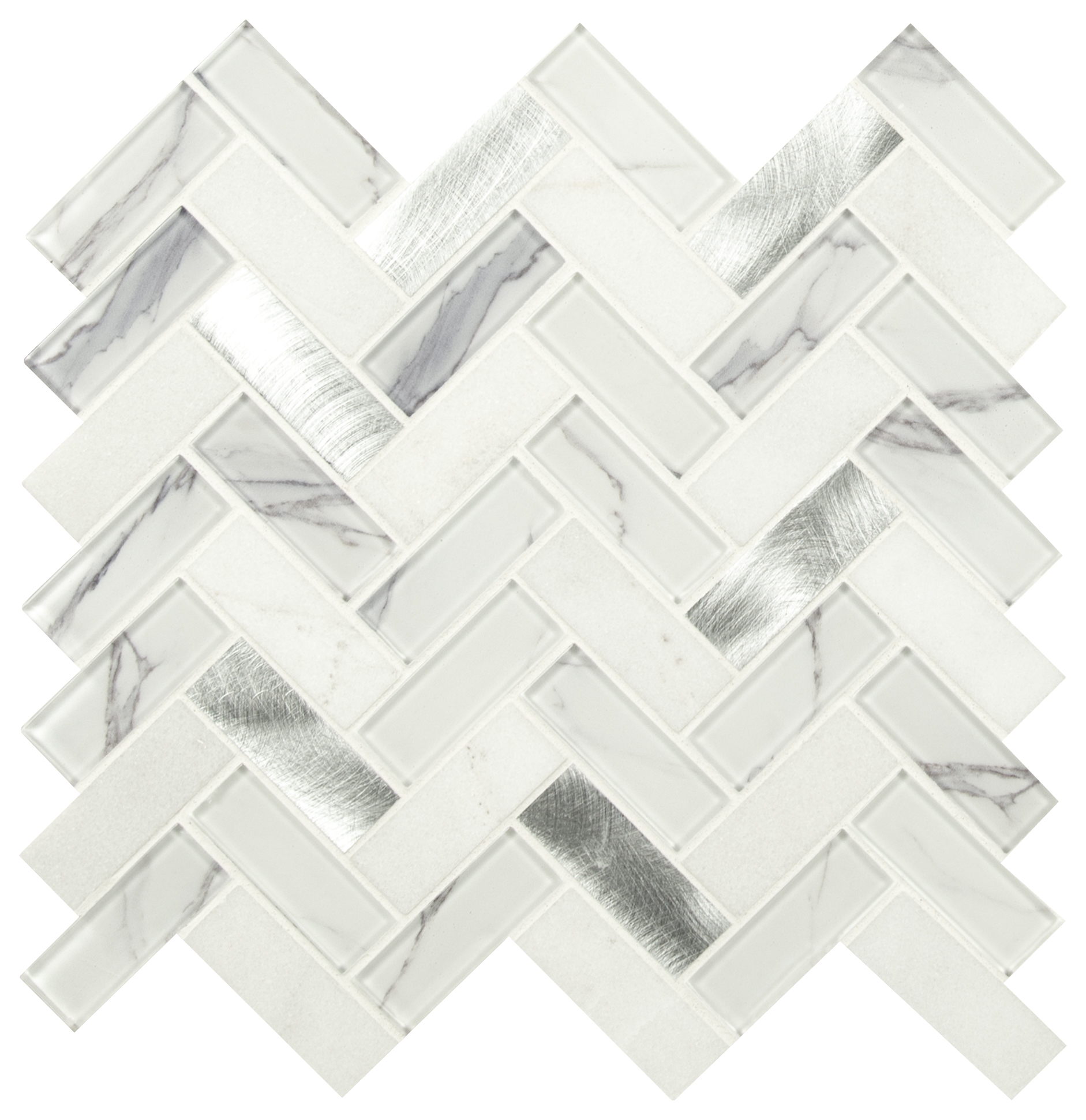 Mosaic Bytle Bianco 12" x 12"