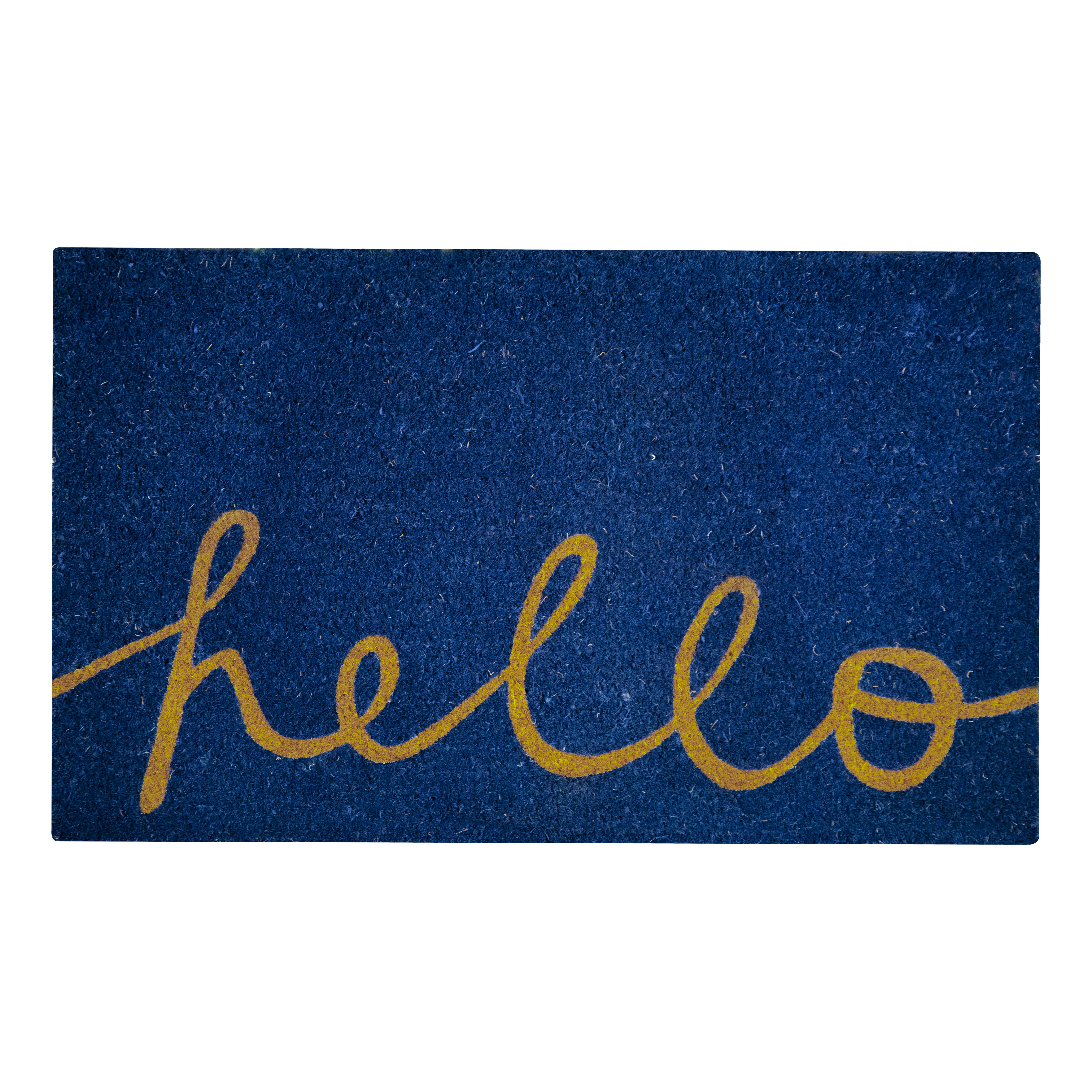 Entrance Mat "Hello" Coir Blue 18" x 30"