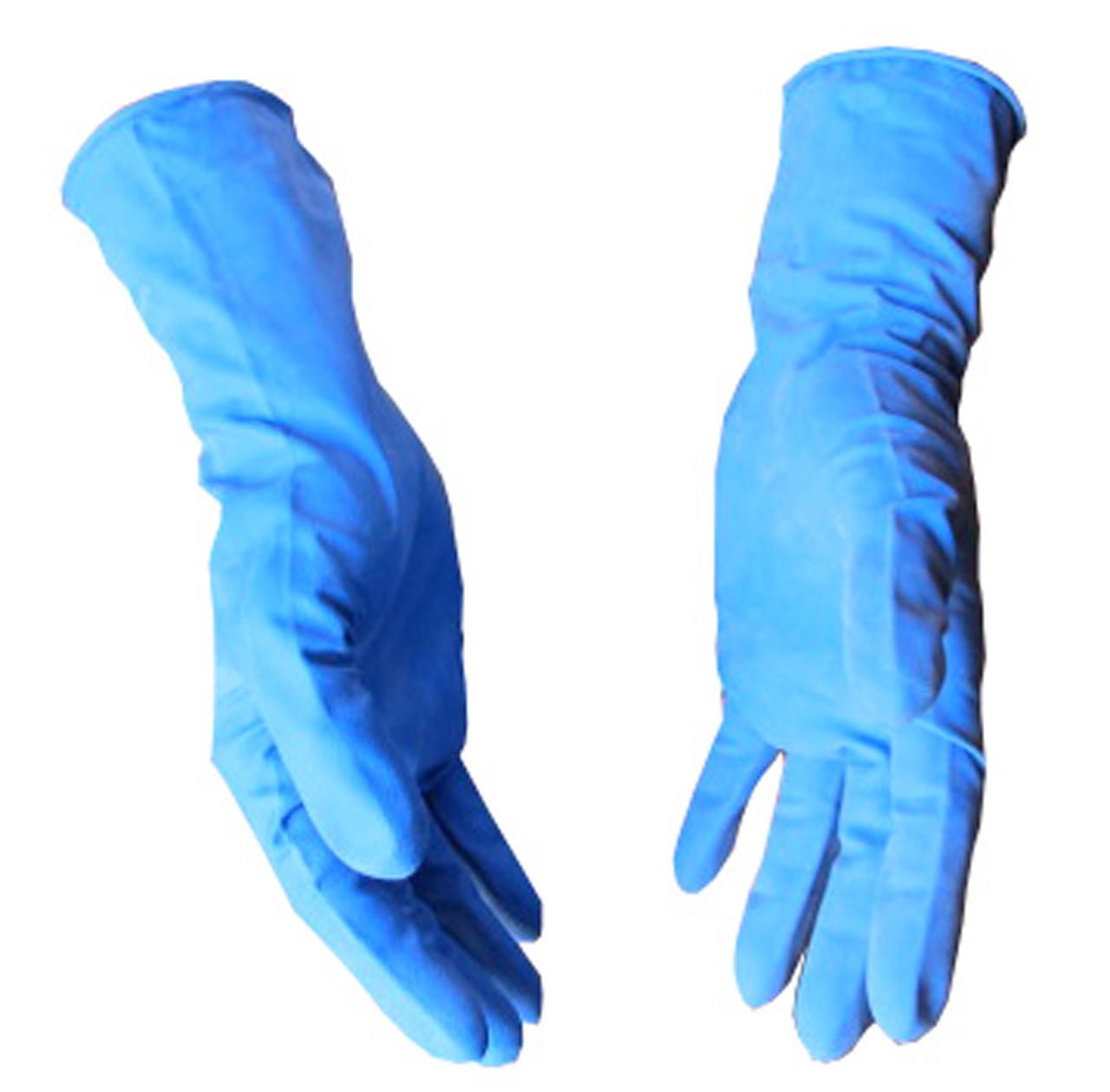 Heavy Duty Blue Latex Disposable Gloves 15 Mil - Large (Pack of 50)