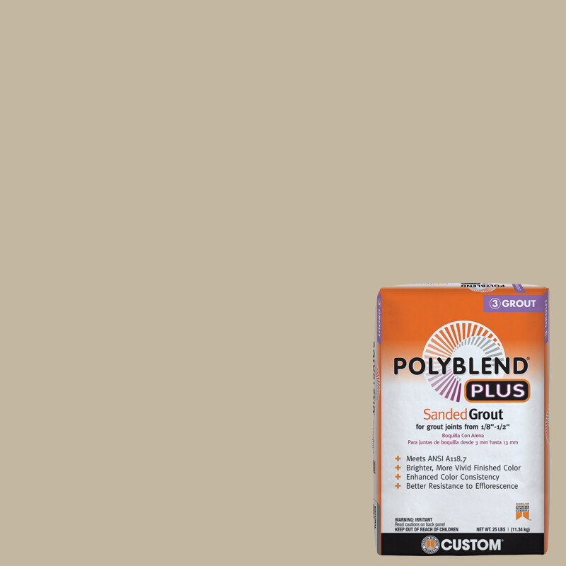 Custom Building Products Polyblend Plus #172 Urban Putty 25 lb. Sanded Grout