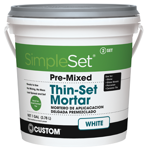 Pre-Mixed Thin-Set Mortar Simple Set White 1 gal