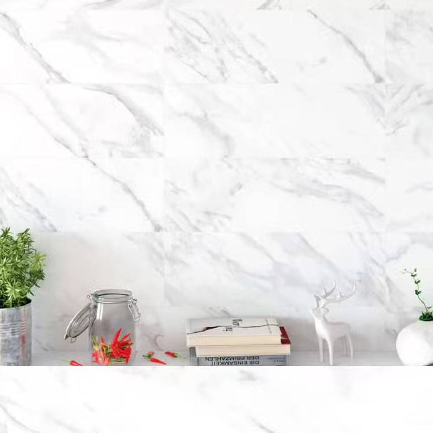 Floor Tiles Abadia Bright White Glossy 12" x 24"