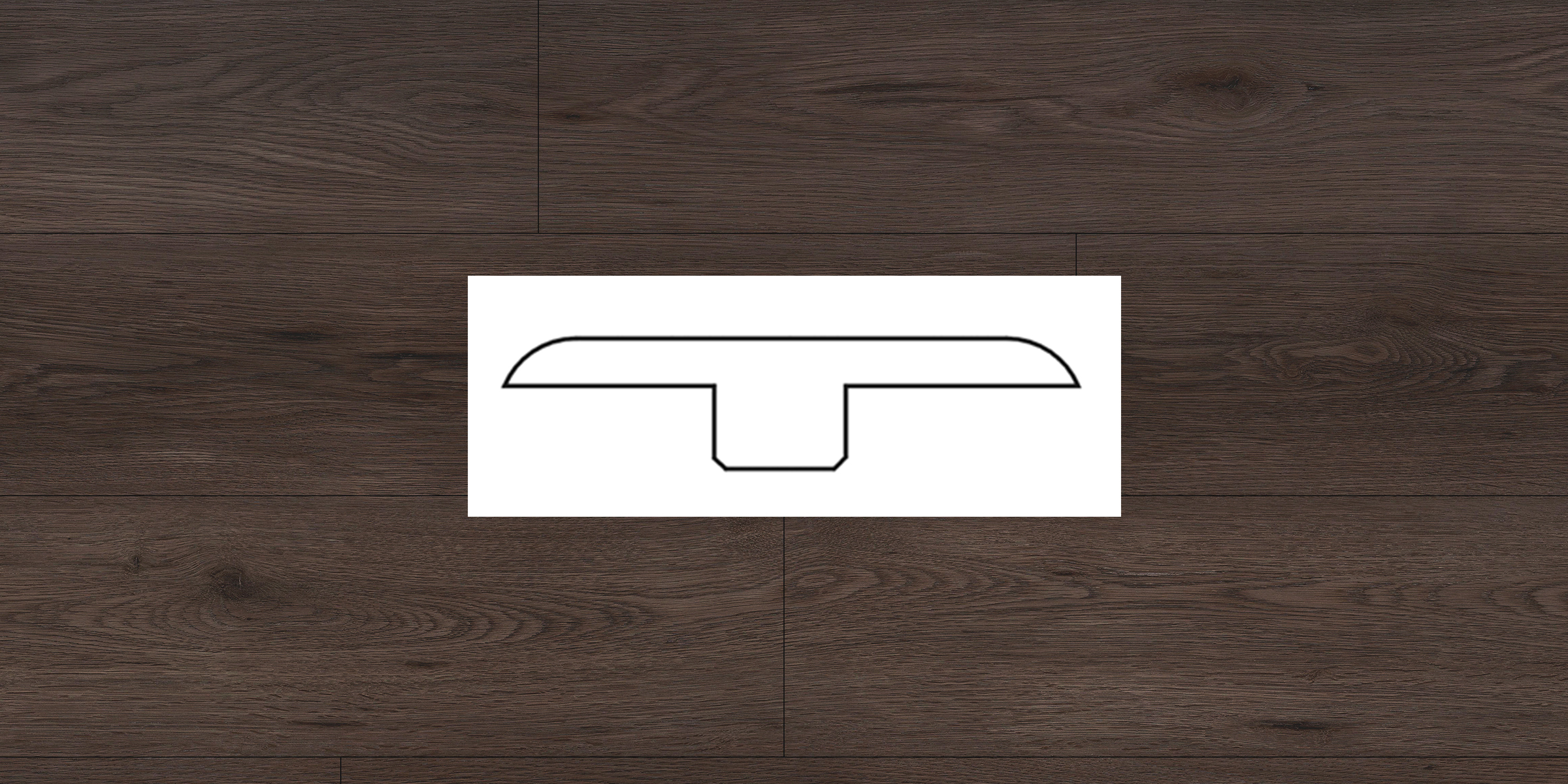 Vinyl Jacobean Oak T-Molding 94-1/2"