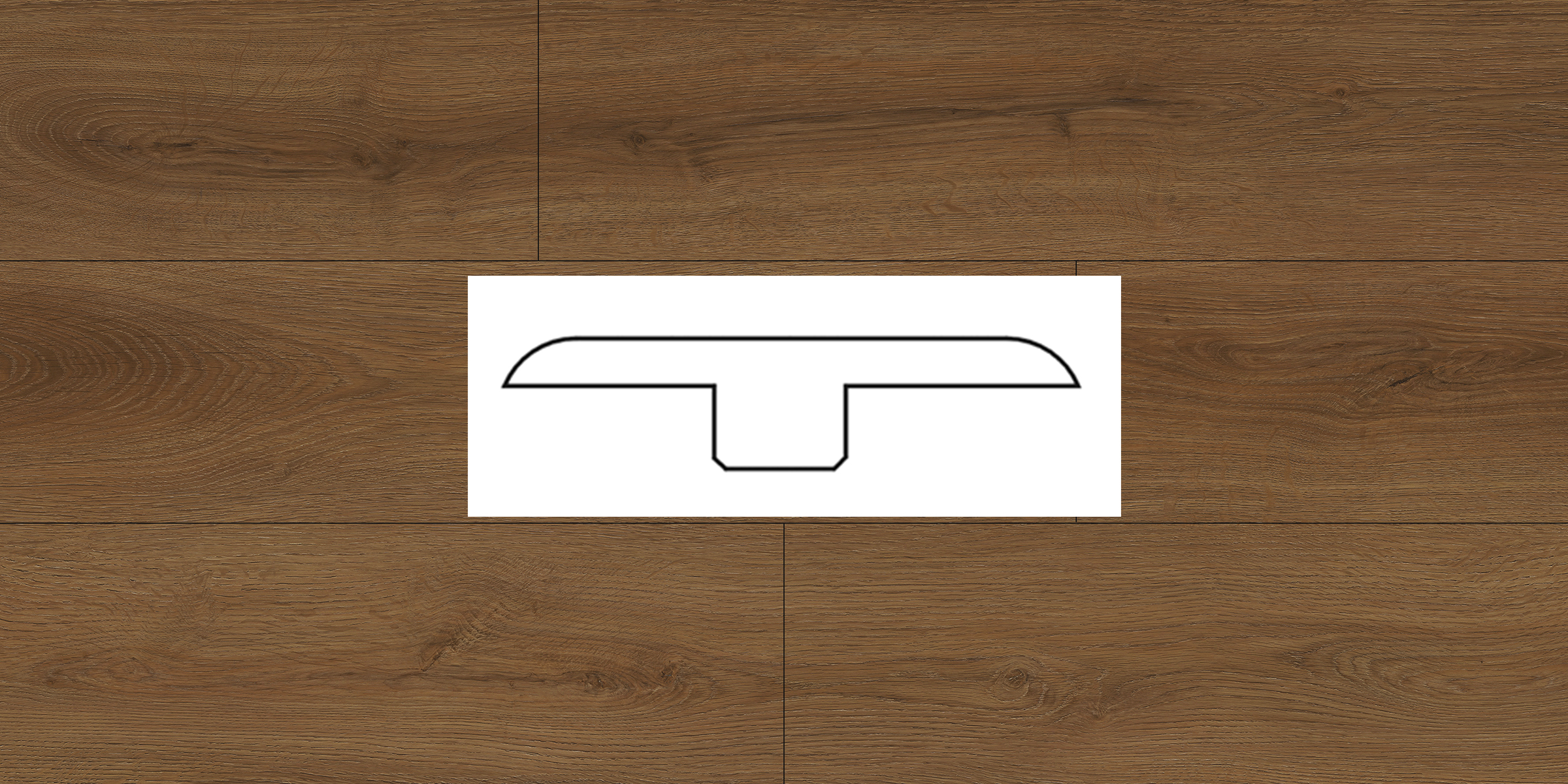 Vinyl Pecan Oak T-Molding 94-1/2"