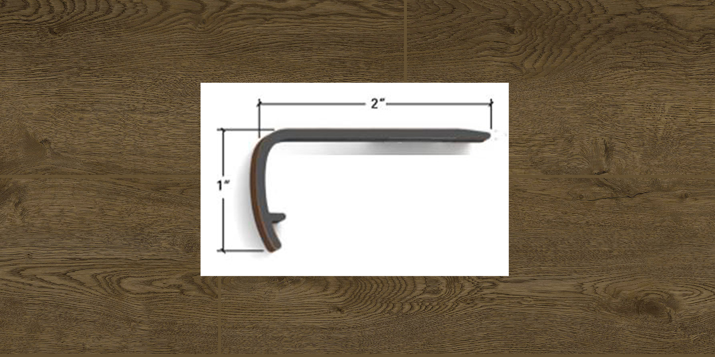 Vinyl English Chestnut Stair Nose 94-1/2"