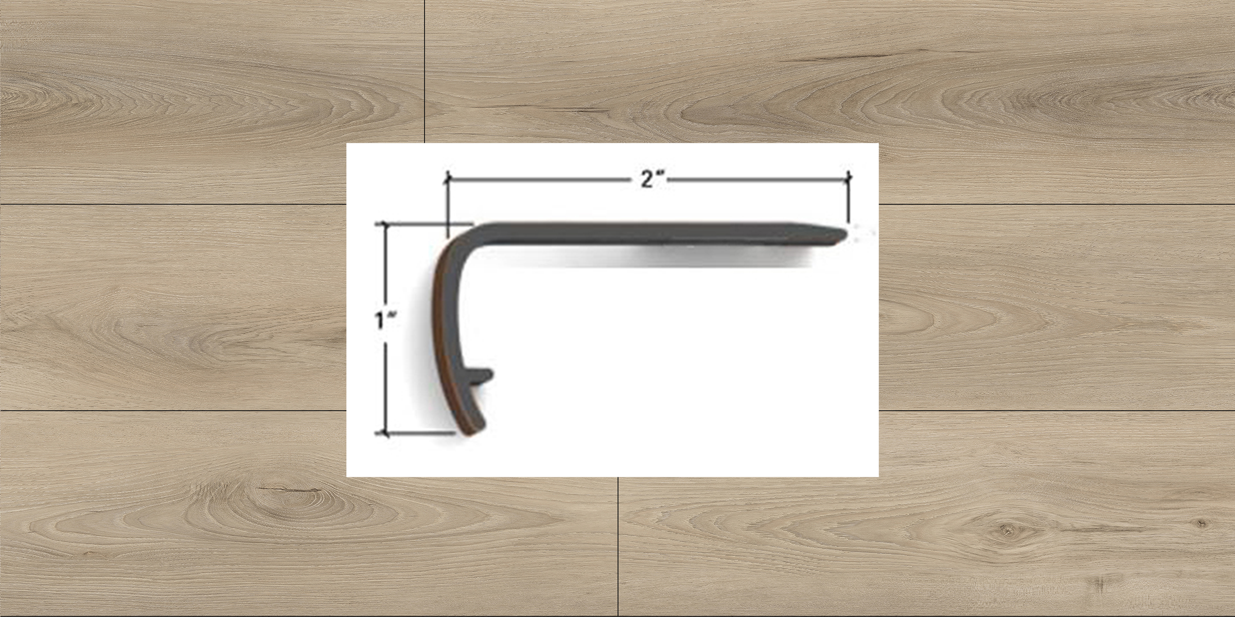 Vinyl Maple Cookies Stair Nose 94-1/2"