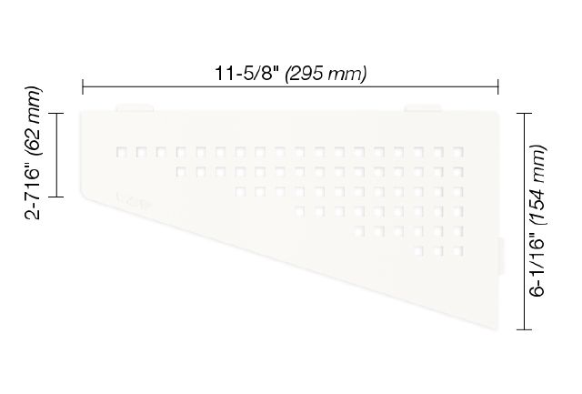 SHELF-E Étagère de coin quadrilaterale modèle Square Aluminium Blanc mat