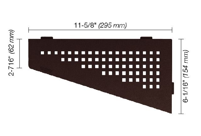 SHELF-E Étagère de coin quadrilaterale modèle Square Aluminium Bronze