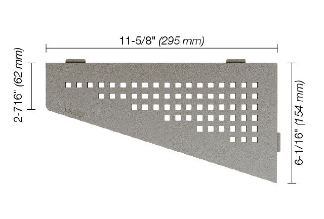 SHELF-E Étagère de coin quadrilaterale modèle Square Aluminium Gris pierre