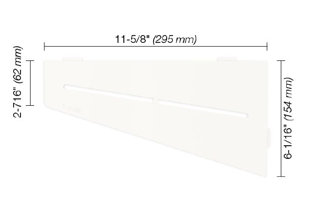 SHELF-E Étagère de coin quadrilaterale modèle Pure Aluminium Blanc mat