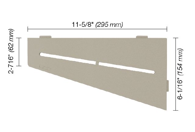 SHELF-E Quadrilateral Corner Shelf Pure Design Aluminum Greige