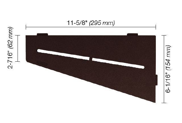 SHELF-E Quadrilateral Corner Shelf Pure Design Aluminum Bronze