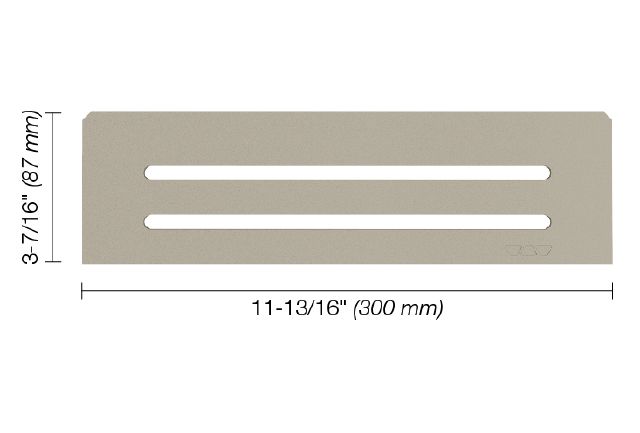 SHELF-N Rectangular Shelf for Niche Wave Design Aluminum Greige