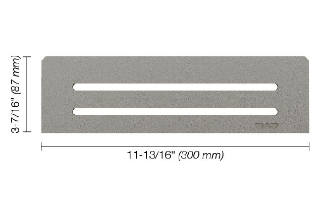 SHELF-N Rectangular Shelf for Niche Wave Design Aluminum Stone Grey