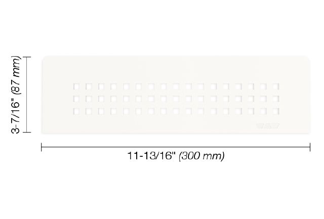 SHELF-N Rectangular Shelf for Niche Square Design Aluminum Satin White