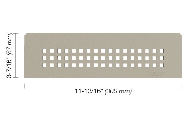 SHELF-N Rectangular Shelf for Niche Square Design Aluminum Greige
