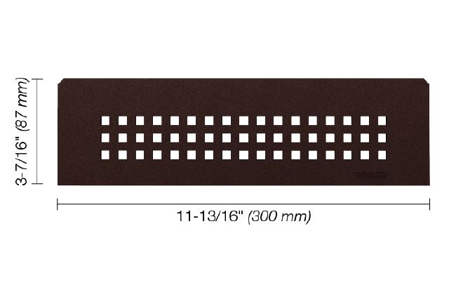 SHELF-N Rectangular Shelf for Niche Square Design Aluminum Bronze