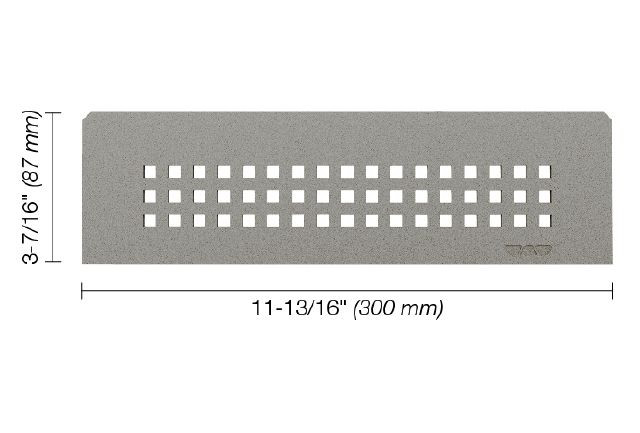 SHELF-N Rectangular Shelf for Niche Square Design Aluminum Stone Grey