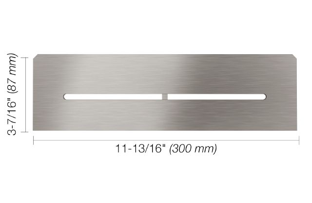 SHELF-N Rectangular Shelf for Niche Pure Design Stainless Steel (V2) Brushed