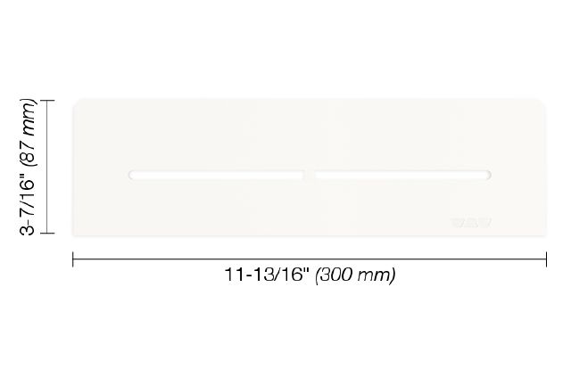 SHELF-N Rectangular Shelf for Niche Pure Design Aluminum Satin White